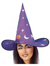Cappello Strega Halloween Luna e Stelle