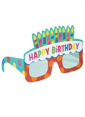 Occhiali Happy Birthday 6 pz