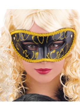 Maschera Luxury Domino Nero