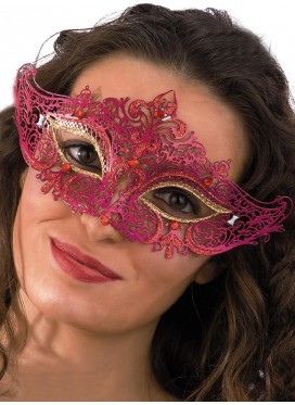 Maschera Veneziana Fucsia
