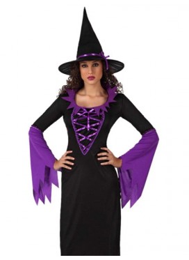 Costume Strega Viola e Nera