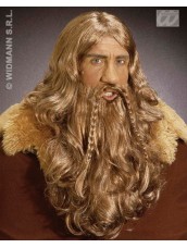 Parrucca e barba vichingo biondo