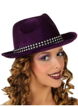 Cappello Cowgirl Viola con Brillanti