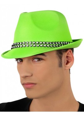 Cappello Gangsta Verde con Brillanti