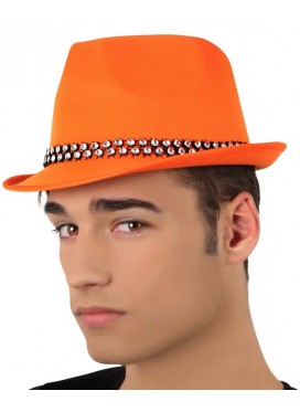 Cappello Gangsta Arancio con Brillanti