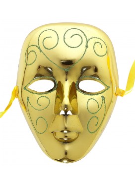 Domino Plastica Oro e Argento con Glitter