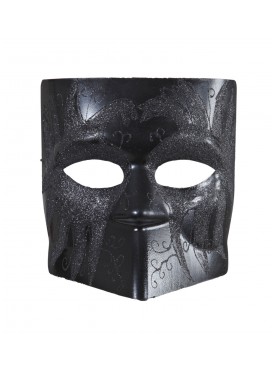 Maschera Dodge Nera con Glitter