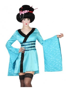 Costume Geisha Turchese