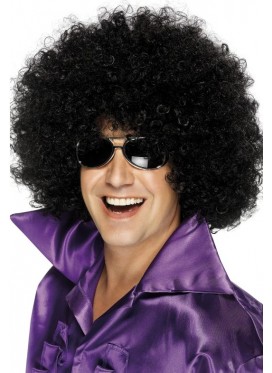 Parrucca Funky Afro Nera
