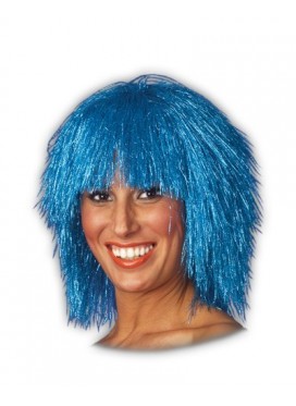 Parrucca Lamè Blu