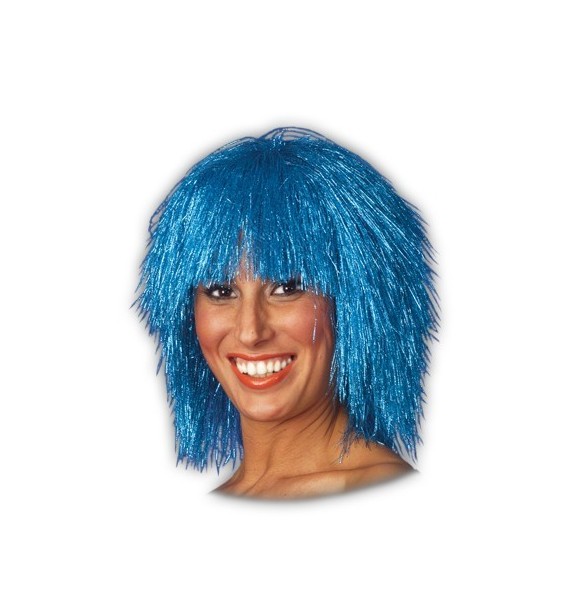 Parrucca Lamè Blu