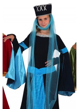 Costume Dama Medievale Blu