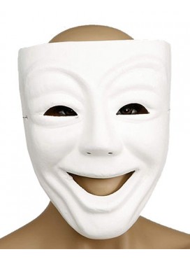 Maschera da Teatro Bianca Divertente
