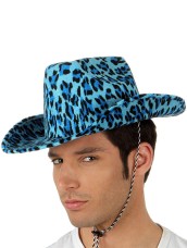 Cappello Leopardato Azzurro