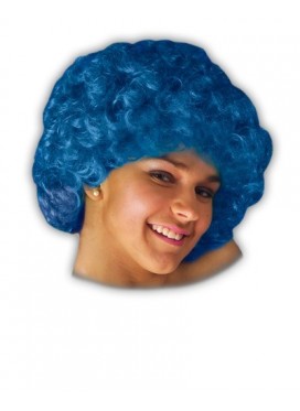 Parrucca Clown Happy Blu