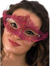 Maschera veneziana fucsia