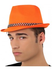 Cappello Gangsta Arancio con Brillanti