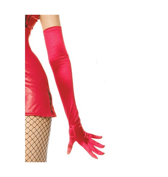 Guanti in Raso Rosso