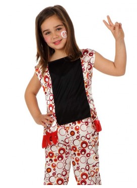 Costume Bambina Hippie Rossa