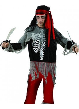 Costume Pirata Zombie + Dentiera Pirata