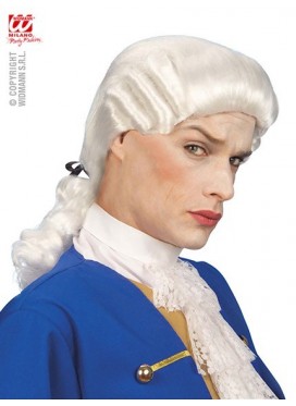 Parrucca Cavaliere Barocco Bianca