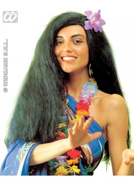 parrucca hawaiana con orchidea